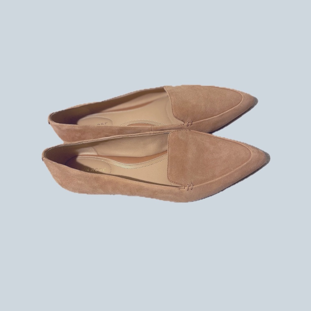 Taryn Rose Faye Pointed Loafer, Size 9, Dusty Pink